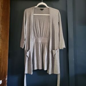 Theory 100% Cotton Light Open Front Cardigan Sweater Size Small